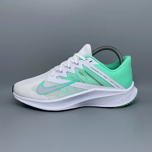 Nike Quest 3 White Green‎ Running Shoes CD0232-111 Women's Sz 8.5 - Picture 7 of 10